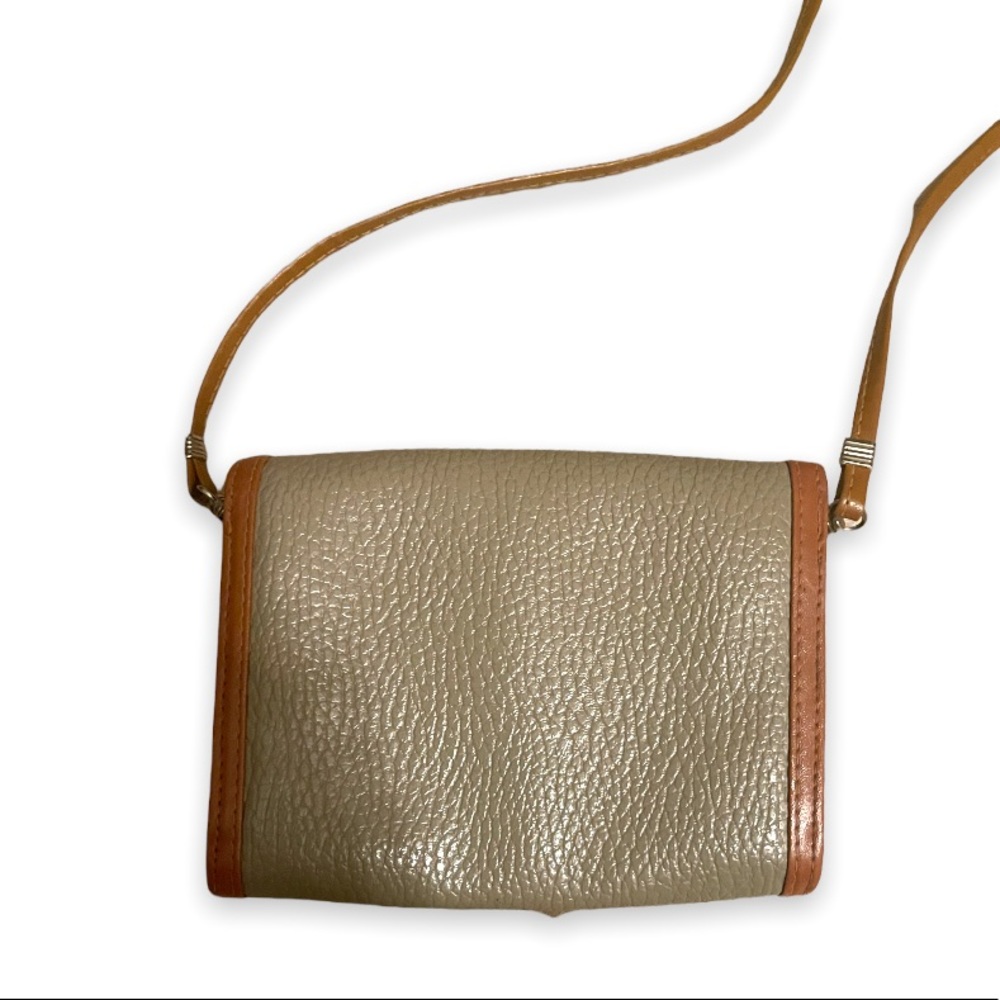 Vintage Nikki Nonno Greenish Gray & Brown Clutch Coin Purse Crossbody - Picture 5 of 11